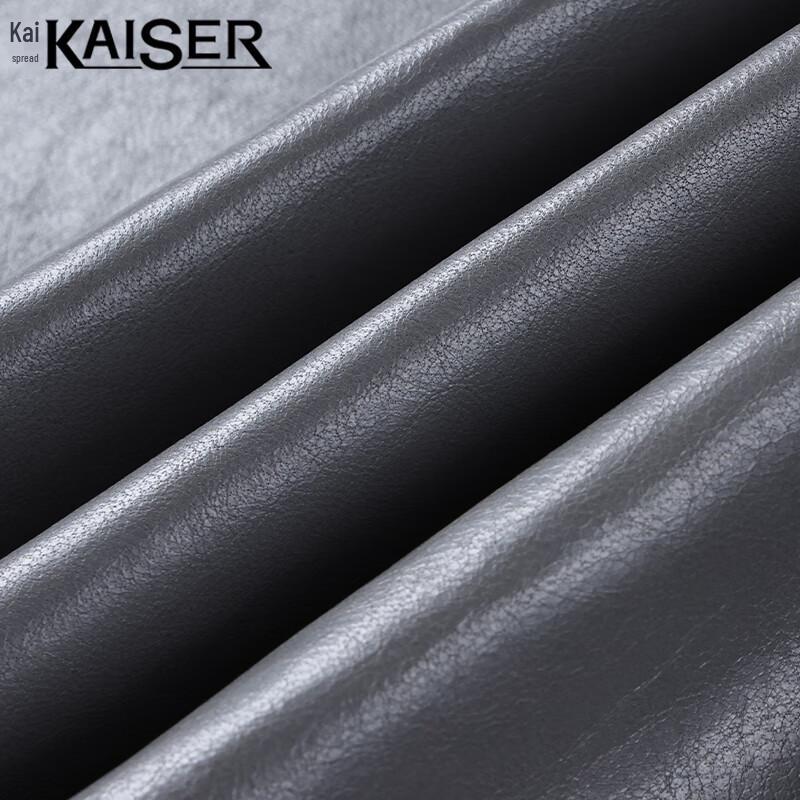 KAISER Men's Genuine Sheepskin Stand-Collar Leather Jacket