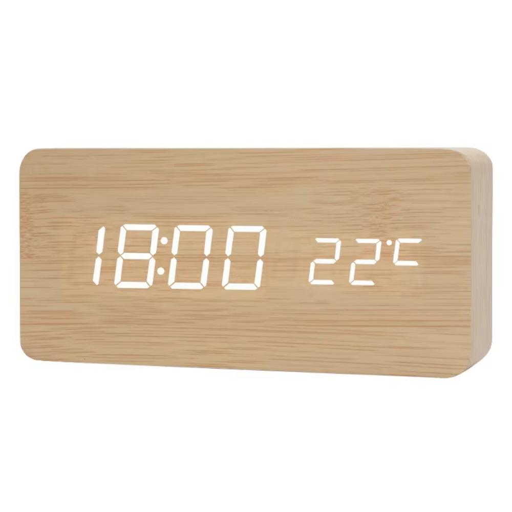 Digitaler Wecker mit großem Display, Erinnerungsfunktion, Temperaturanzeige, LED-Digitaluhr, USB-/Batteriebetrieb, LED-Digitalanzeige