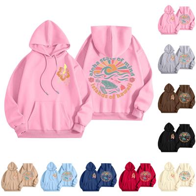 Sweatshirts For Teen Girls Long Sleeve Letter Print Casual Graphic Hoodies Drawstring Pullover Cute Oversized Hoodie