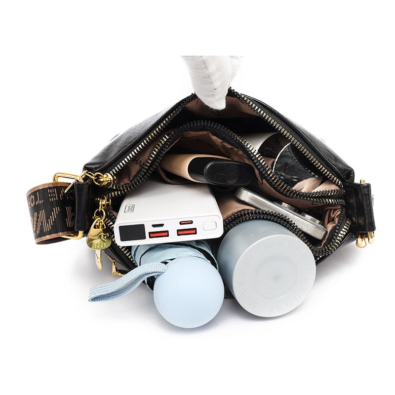 Vintage Printed Multi-compartment Crossbody Bag Women's Shoulder Bag Lightweight Commuter Mother Bag