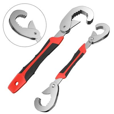 Verstellbarer Hochkohlenstoffstahl Maulschlüssel - Multifunktionales Universal-Rohrklemmwerkzeug für manuelle Hardware-Reparaturen