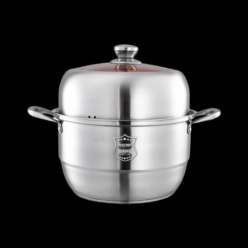 Lilang 32cm 304 Stainless Steel 2-Layer Steamer