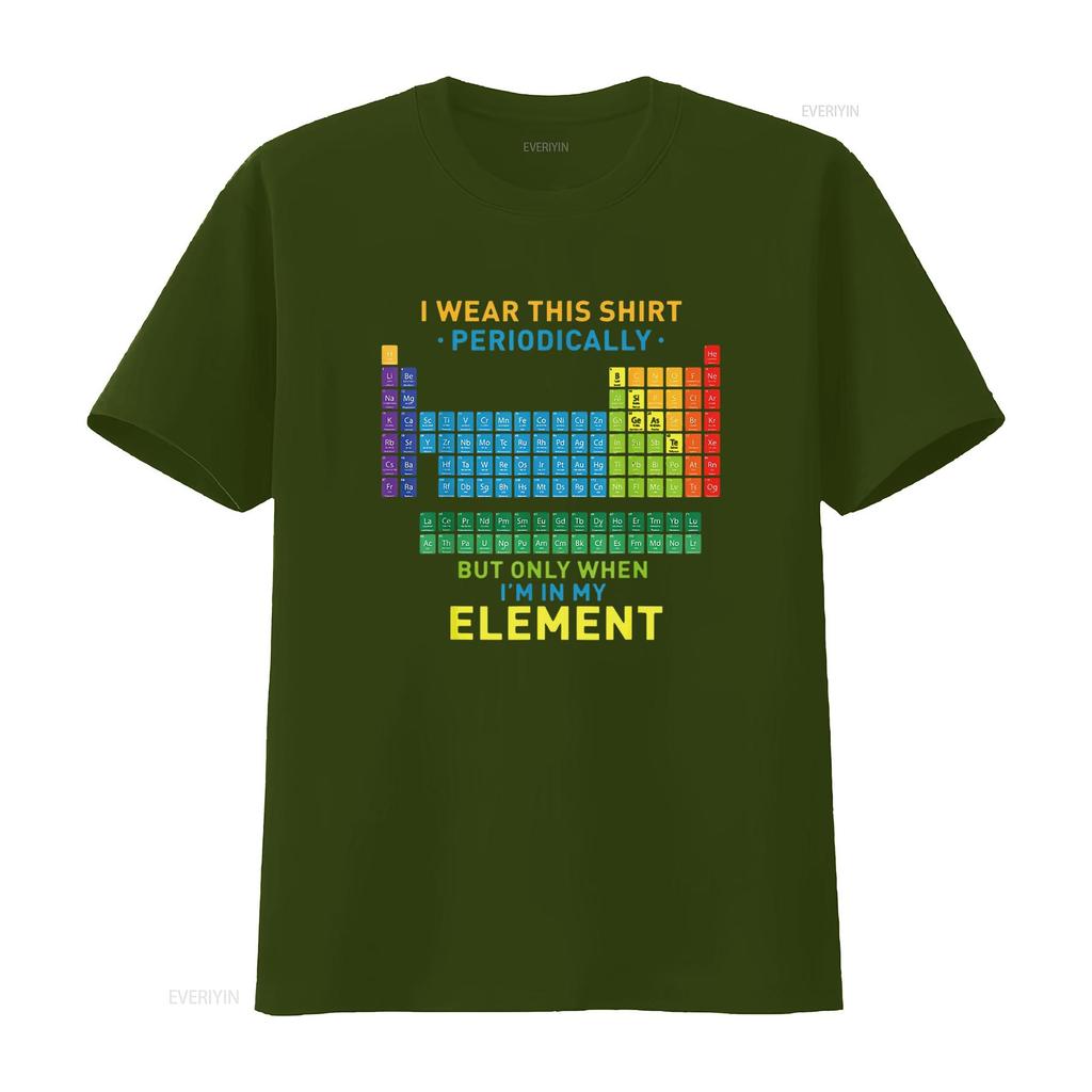 Chemistry Periodic Table I Wear This T Shirt Periodically Vintage Washed Top For Everyday Wear Casual Fashion Designer Clothes