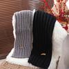 Casual Winter Knitted Scarves Korean Style Men Women Scarf Fashion Solid Color Knit Scarf  Gifts