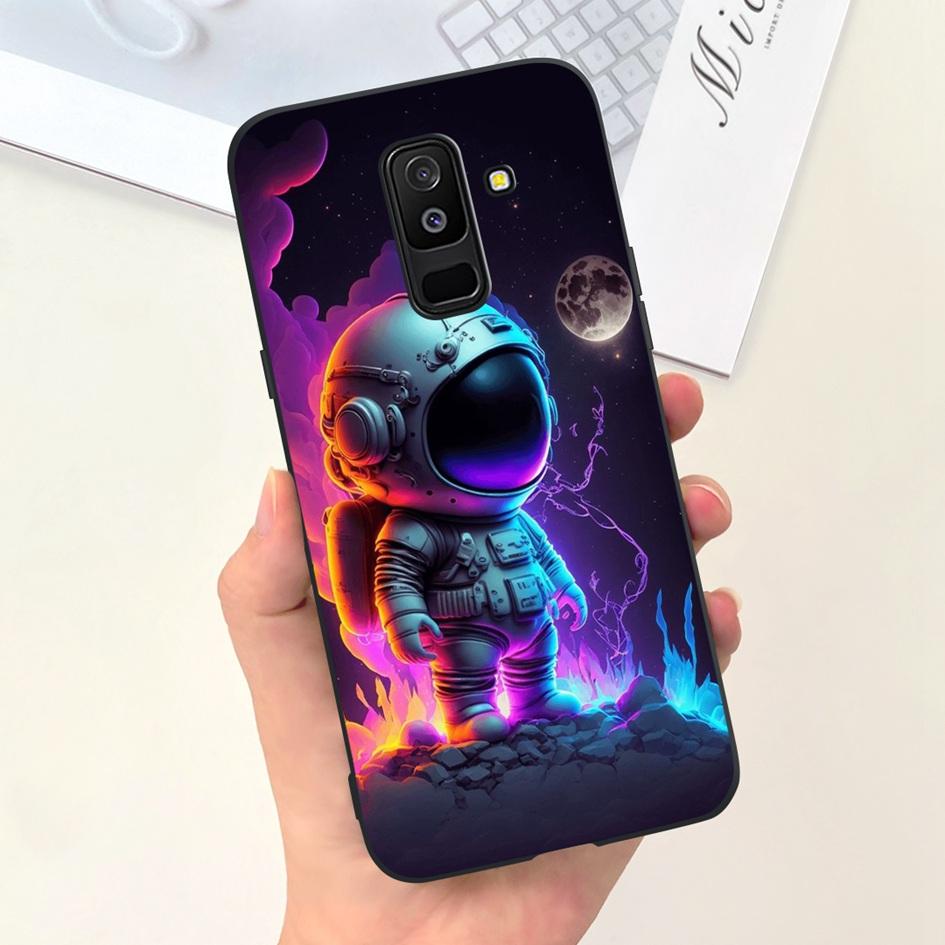 For Samsung Galaxy A6 Plus 2018 Case A605 SM-A605F Phone Cover Cute Astronaut Soft Silicone Funda For Samsung A6 2018 A600F Capa