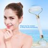 1Pc Artificial Jade Doublehead Beauty Roller AntiAging Face Eye Neck Massager Tool(White)