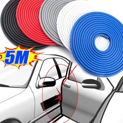 5M Car Door Edge Protector Universal Auto Anti Scratch Strip Chrome Moulding Trim Seal Strip For Air Outlet Door Hood Trunk