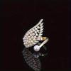 1 Piece Of Elegant Exquisite And Fashionable Imitation Pearl Wing Female Charm Adjustable Opening Ring Women'S Banquet Jewelry