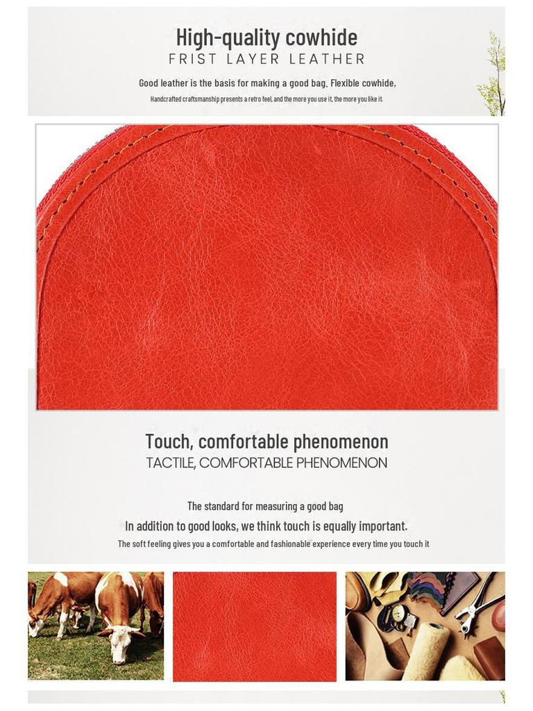 Women's Genuine Leather Mini Coin Purse - Luxury Summer Cowhide Wallet