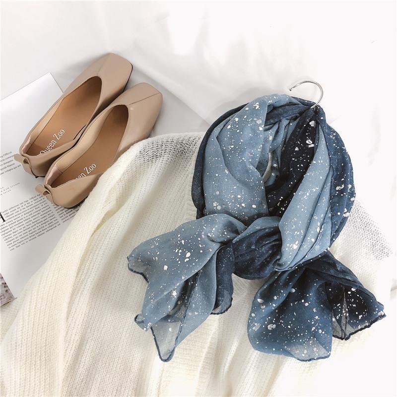 Spain Fashion Ombre Glitter Viscose Shawl Scarf Women Bling Bling Shimmer Pashmina Stole Wrap Snood Muslim Hijab 180*90Cm