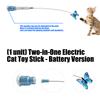Safe and Durability Cats Teaser 2 in 1 Handheld or Suction Cup Play Battery Operated for Interactively Fun