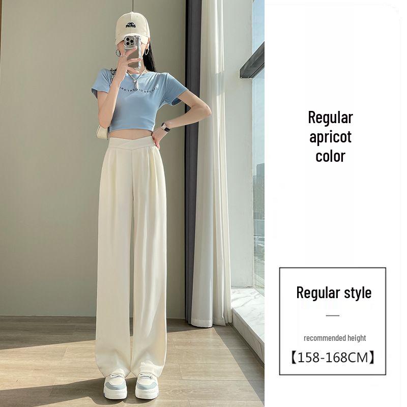 

Women s Hourglass Ice Silk Wide-Leg Pants - 2026 Summer Collection, High Waist, Floor-Length, Slimming, Petite-Friendly XL (for 115-130 lbs)