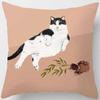 Cat Is Leisure Life Square Pillowcase for Home Decoration Car Sofa Cushion Cover Outdoor Seat Decoration Accessories 45x45cm