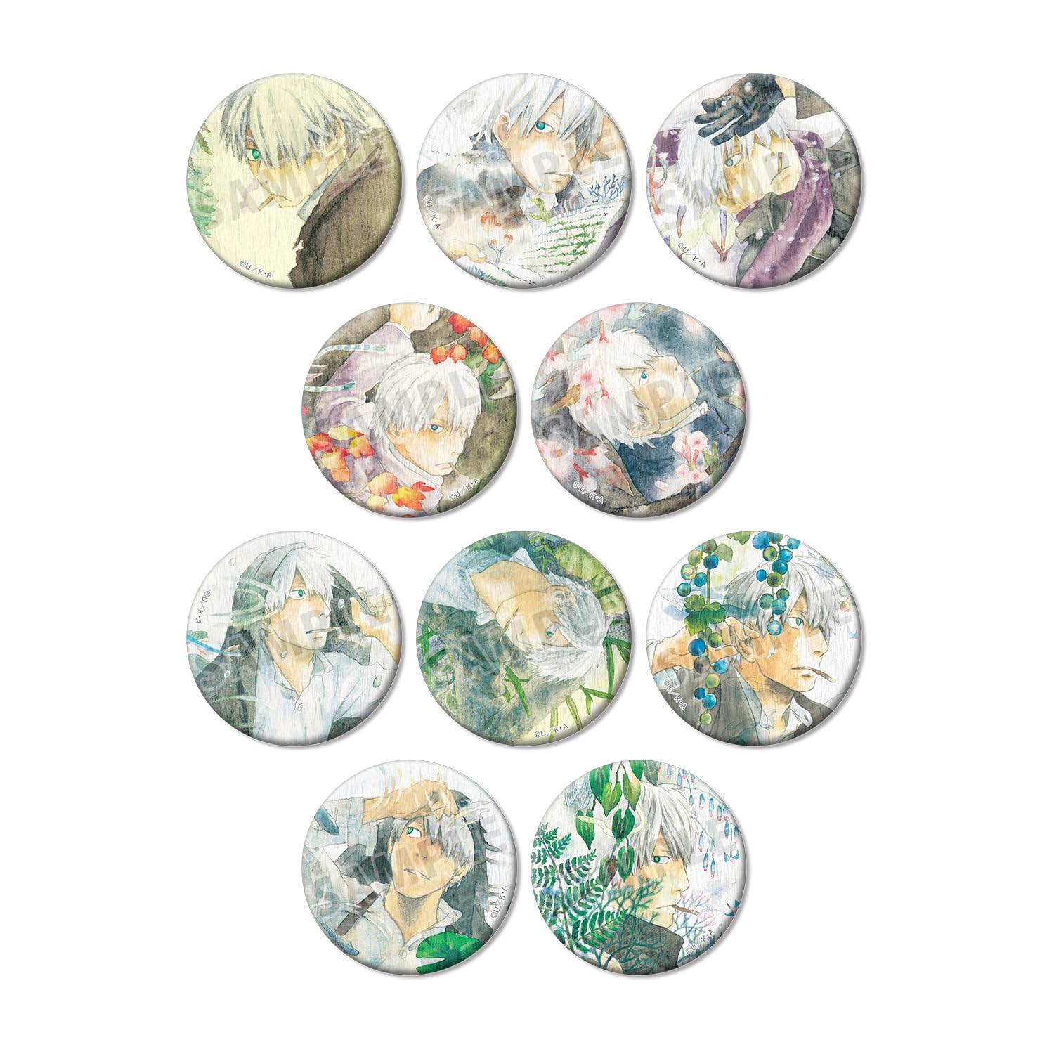 

Mushishi Trading Washi Can Badges Box of 10