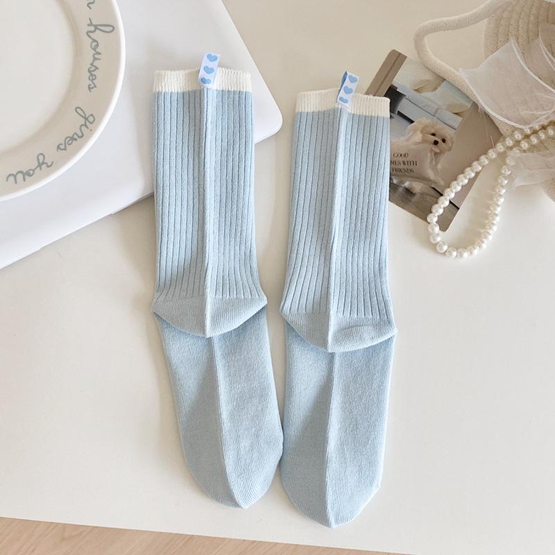 Lumi 2025 Trendy Korean-Style Mid-Calf Cotton Sport Socks for Men & Women