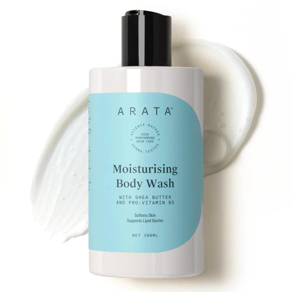 Arata Moisturising Body Wash for Dry Skin with Shea Butter - 300ml