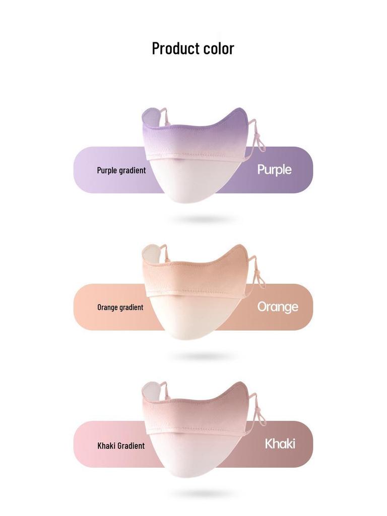 Women's 3D Ice Silk Sunscreen Mask - Spring/Summer Breathable Sun Protection for Outdoor Cycling