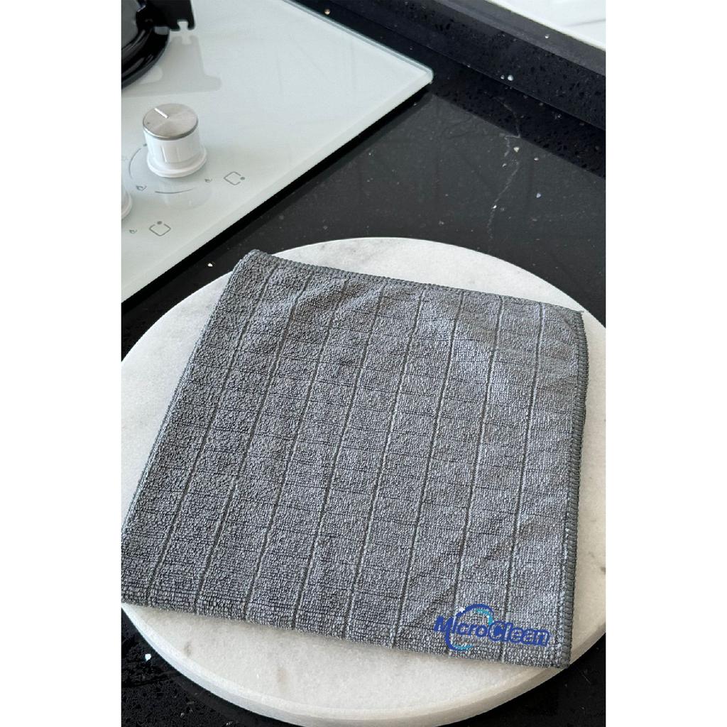 Missclean (3 Pieces) Microfiber Kitchen Cloth Gray Color 40*40 Cm