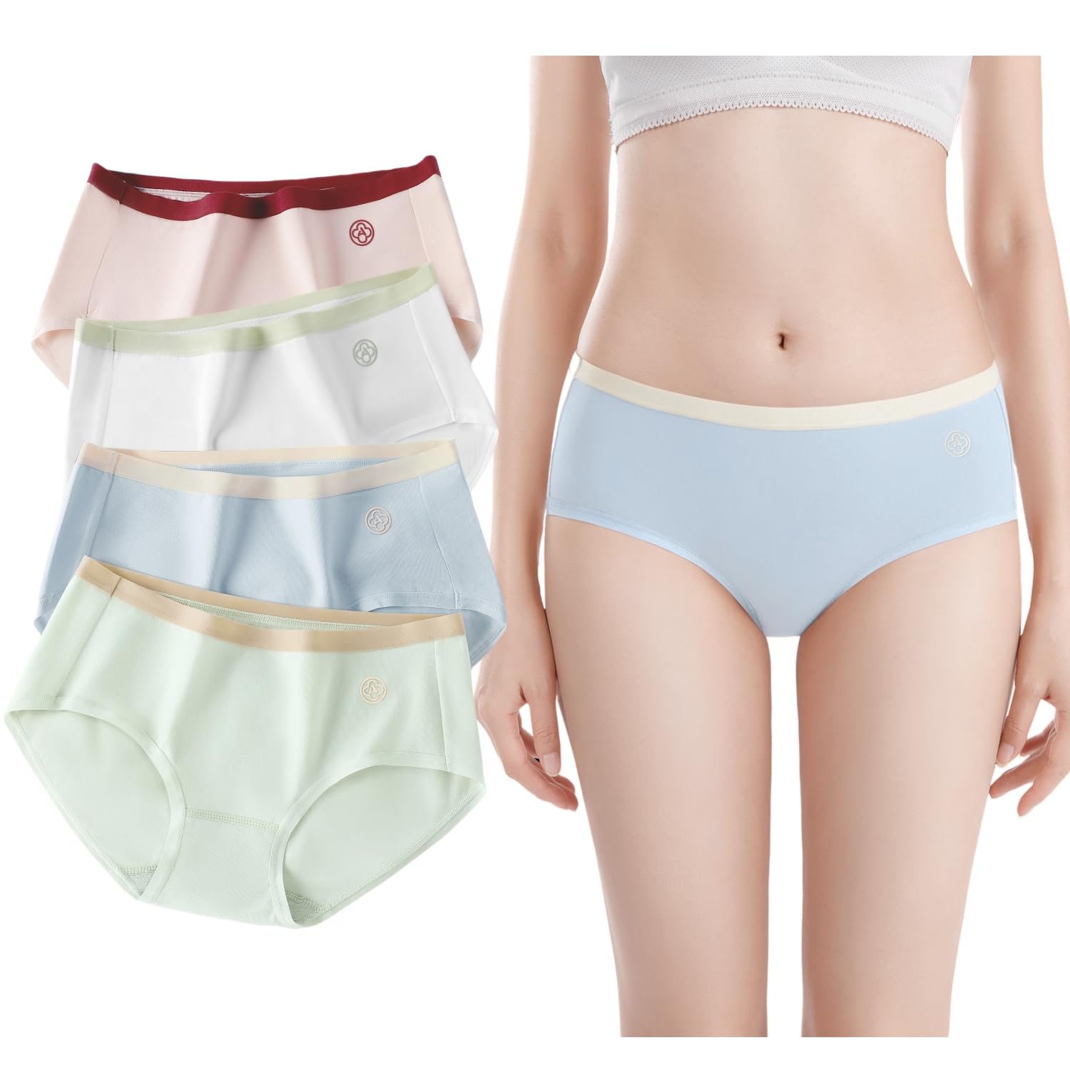 

Бесшовные Красивые Дышащие и Быстросохнущие Брюки [IKNIYO] Женские Шорты, 100% Хлопок, Трусики, Милые, Ягодицы, Антибактериальные, Не Стягивающие,