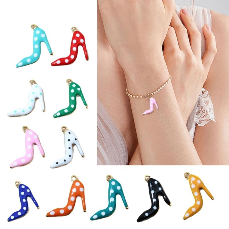Pack Of 20 High Heel Shoe Charm Stainless Steel Jewelry Making Supplies For Crafting Handmade Accessories And Keychains