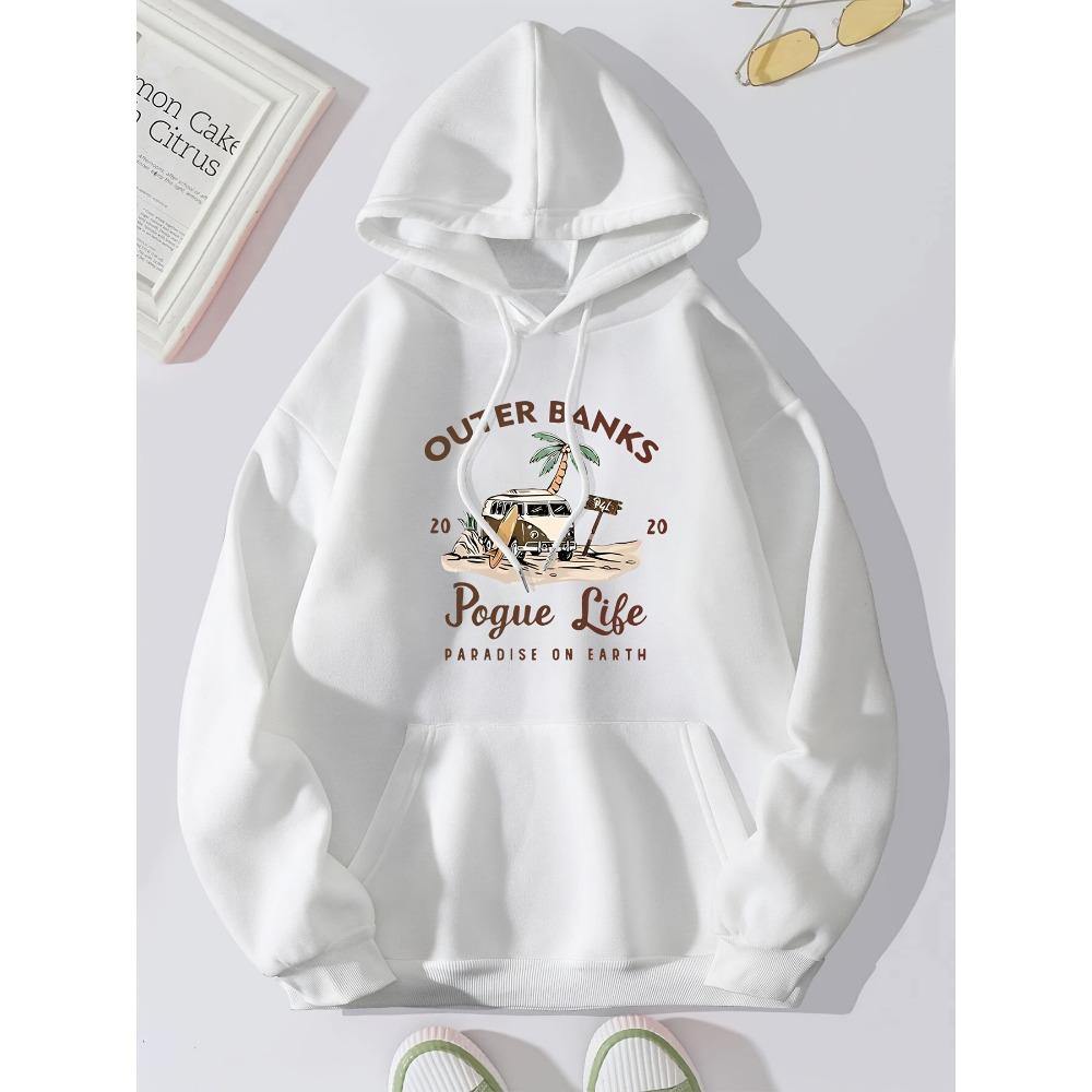 

Long Sleeve Drawstring Hoodie Outer Banks Print Hoodie Casual Pocket Long Sleeve Drawstring Hoodies Sweatshirt Women s Clothing 4XL
