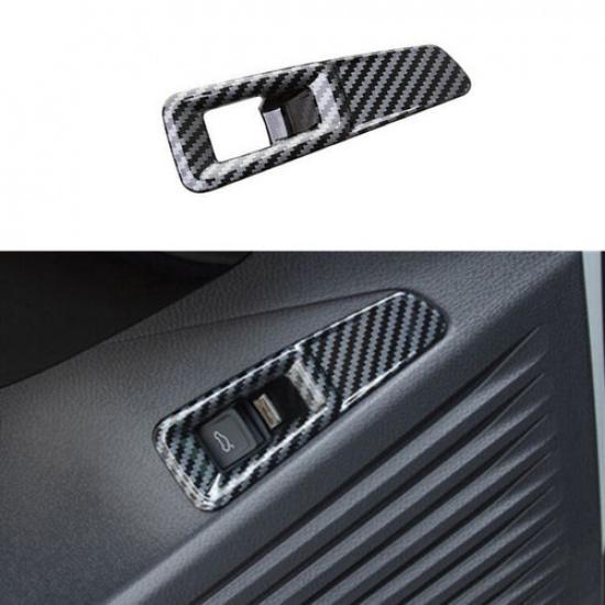 For Volkswagen ID.4 2021 2022 Carbon Fiber Tailgate Rear Door Button Cover Trim