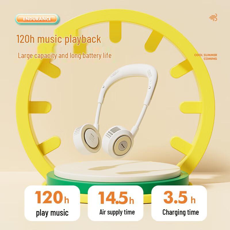 Newman Bladeless Neck Fan with Bluetooth Speaker