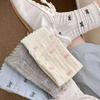 H3 Women's Mid-Calf Black Fungus Edge Bow Socks - Summer Thin, Soft, Sweet White Style