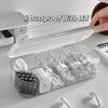 Double Layer Transparent Cable Organizer Box PP Material Dustproof Data Cable Storage Container for Desktop Office Home Dorm