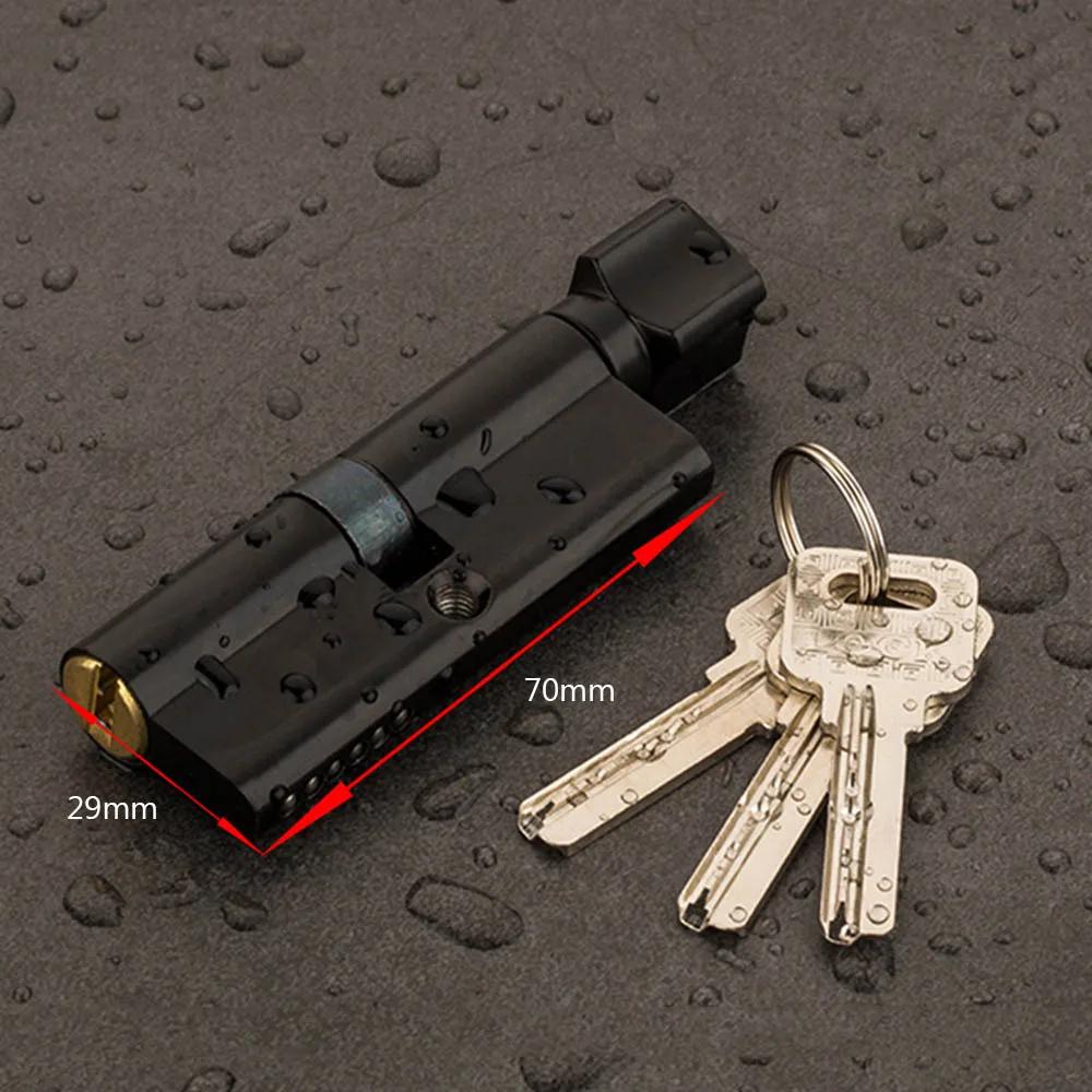 Cilindro Serratura Porta Inclinato 70mm 3 Chiavi Antifurto Serratura Ingresso Porta AB Sicurezza Casa Cilindro Serratura Interno Camera da Letto