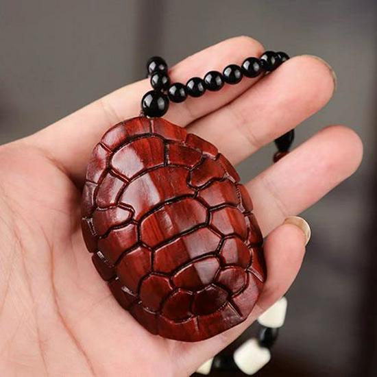 Red Sandalwood Qilin Pixiu Handheld Pendant Ornament