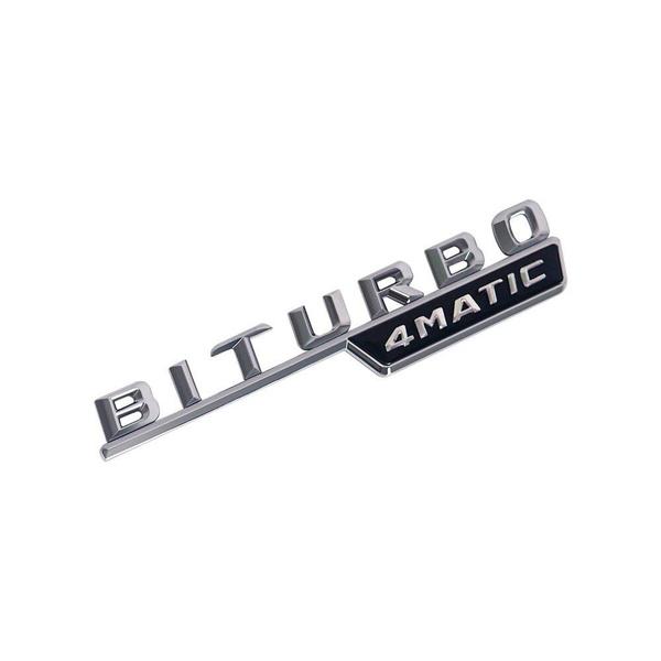 BITURBO 4Matic Automotive Autoaufkleber 2 Stück für CLA, CLK, GLA GLC GLE GT, GLS, GL, CLS, SLC, SLK, SLS, W204, Autostil