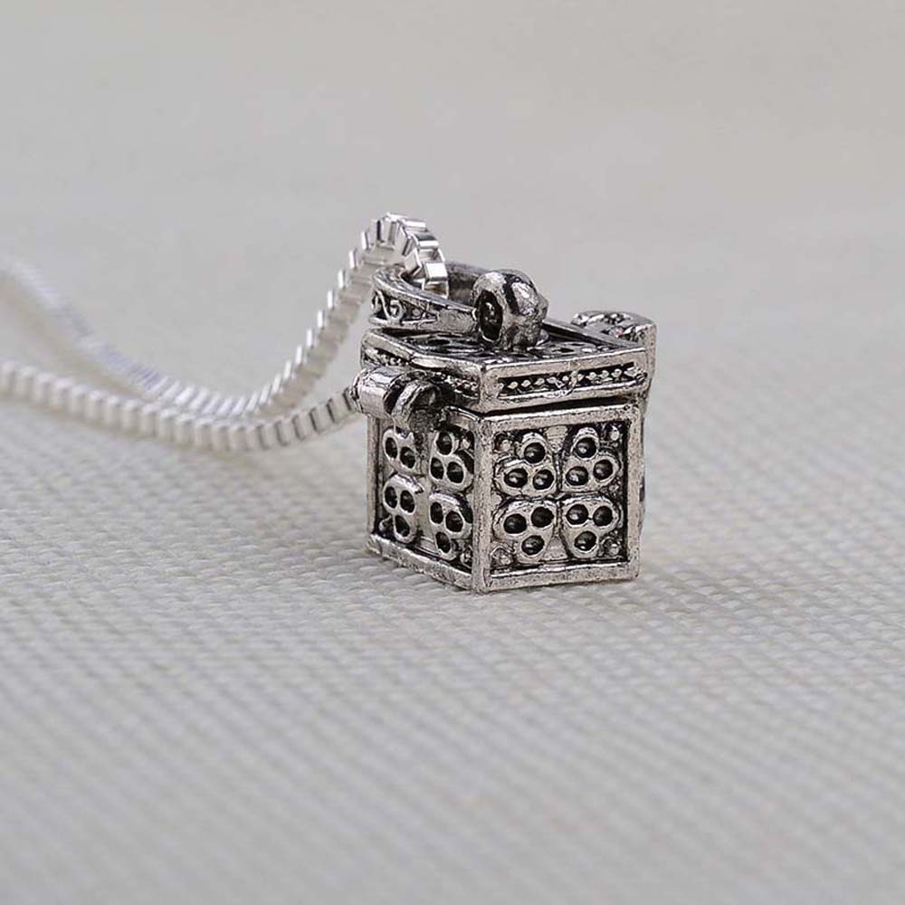 Keepsake Antique Silver Color Memorial Jewelry Vial Pendant Urn Necklace For Ashes Cremation