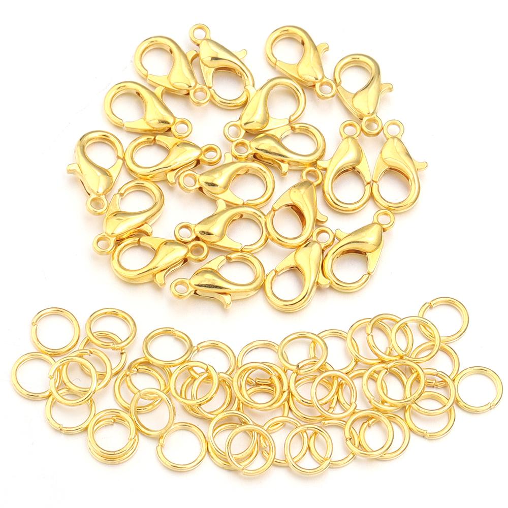 

20pcs Lobster Clasp Hooks With Jump Rings 10x5mm 12x6mm Connector For Jewelry Making Findings DIY Bracelet Necklace Wholesale 6 X 12mm золотой