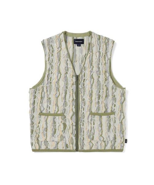 Thisisneverthat 3d Cable Knit Vest Beige S