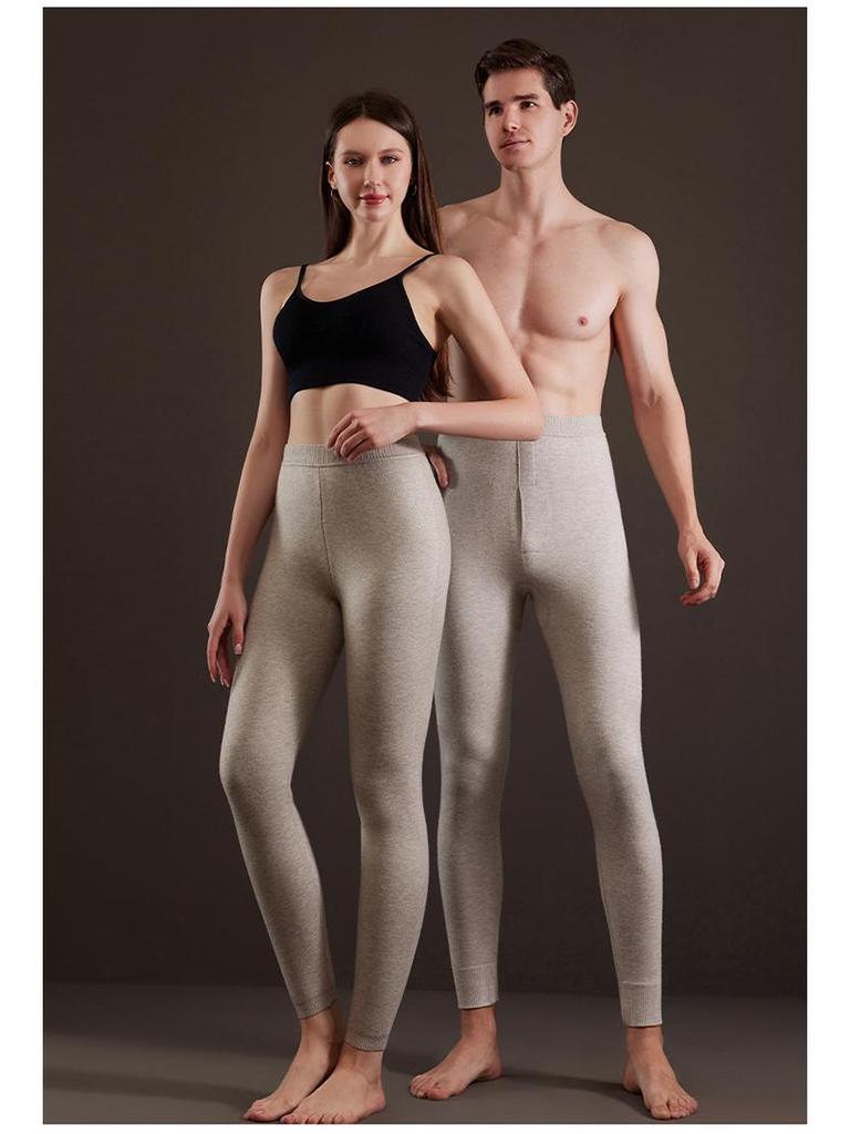 Men's Wool Fleece-Lined Warm Pants & Women's Faux Mink Cashmere Leggings: Winter High-Waisted Knitwear.