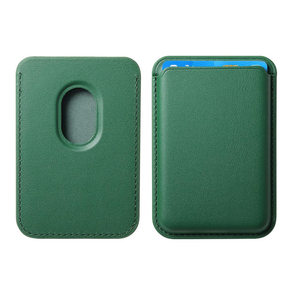 Official magnetic leather card bag, suitable for iPhone16 back sticker Magsafe magnetic card sleeve, plain leather Apple wallet.