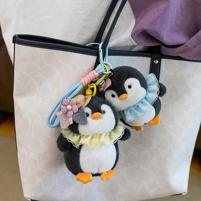Cute Little Penguin Bag Pendant Schoolbag Pendant Couple Plush Doll Keychain Ugly Cute Gift Little Doll Girl