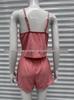 European & American Women's Sexy Solid Color Camisole and Shorts Set - Slim Fit Fashion