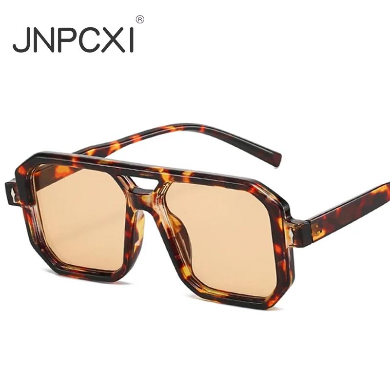  New Ins Popular Fashion Double Bridges Square Women Sunglasses Vintage Rivets Men Candy Color Sun Glasses Shades UV400