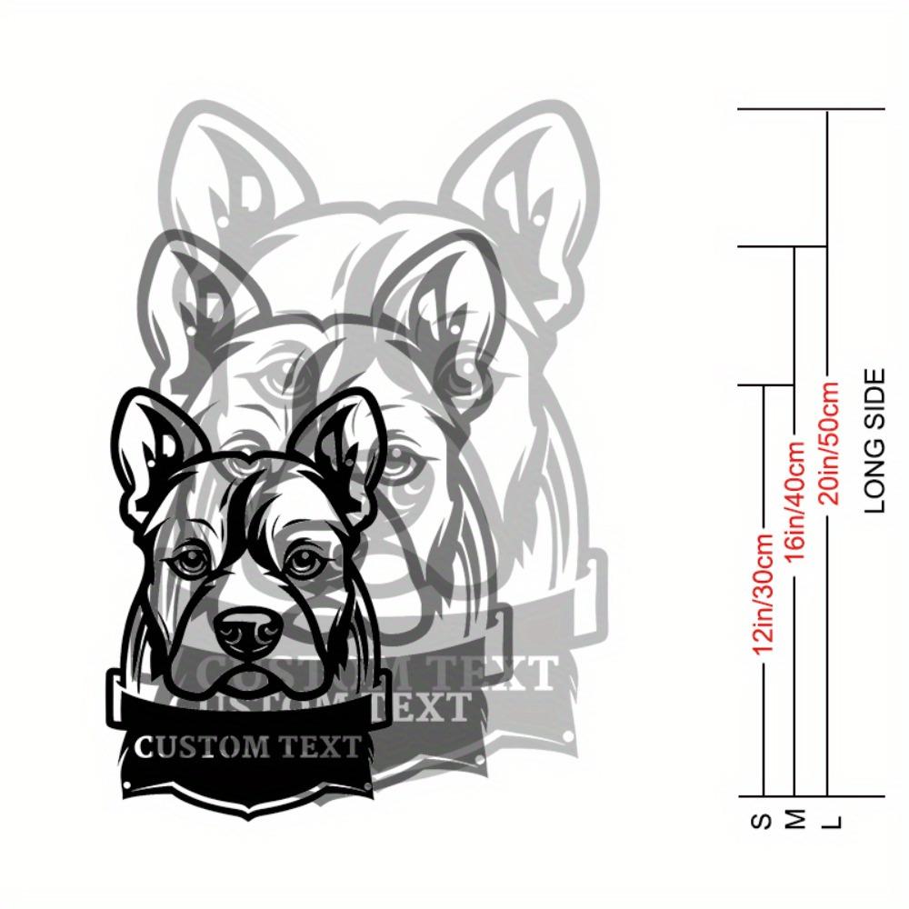 

Unique Customizable Pitbull Dog Metal Sign Indoor Outdoor Wall Decor Wedding Anniversary Gift 30CM