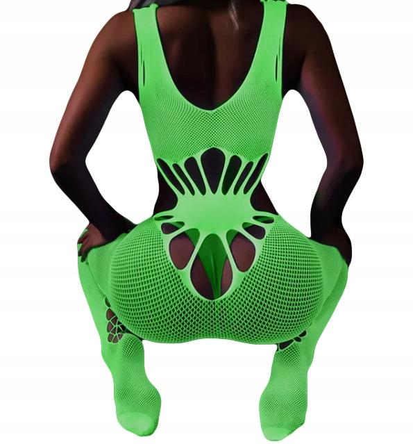 Glow In The Dark Mesh Bodystocking With A Hole Sexy Universal