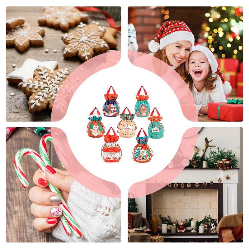 Treat Candy Bags 7 Pieces Exquisite Wrapping Bags Soft Reusable Candy Bags For Candies Chocolates Cookies Toys Family Friends