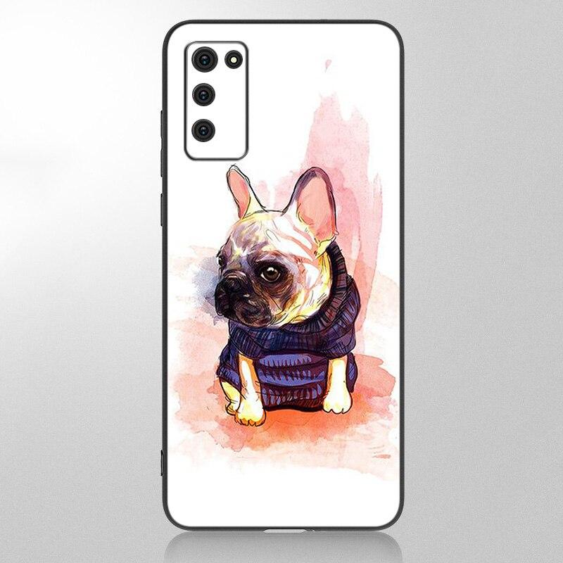 Cute Brindle Frenchie Puppy Case For Samsung Galaxy A12 A02S A22 A32 A52 A72 A71 A51 A41 A31 A21 A11 A50 A70 A10S A20S Cover