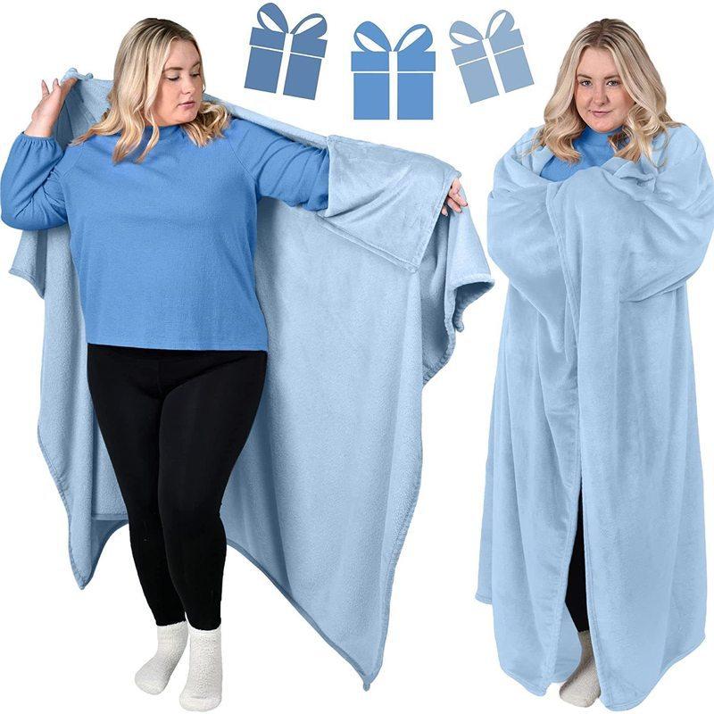 Fashionable Wearable Blanket for Women Men Adult Soft Fleece Warm Cozy Top Christmas Gifts for Wife Birthday Perfect Gift Ideas