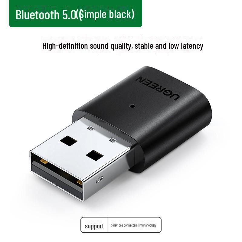 Greenlink Bluetooth 5.0 USB Adapter for Desktop and Laptop Computers (Windows 7/10)
