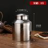 Stainless Steel Large Tea Pot Caddy Packaging Iron Box Household Portable Mini Metal Small Sealed Canister Storage Bottles Jars