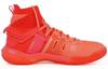 Li Ning Roar II Rubber Cushioning Slip Resistant Abrasion Resistant High Top Badminton Shoes Men's Neon Fruit Red AYAQ011-2
