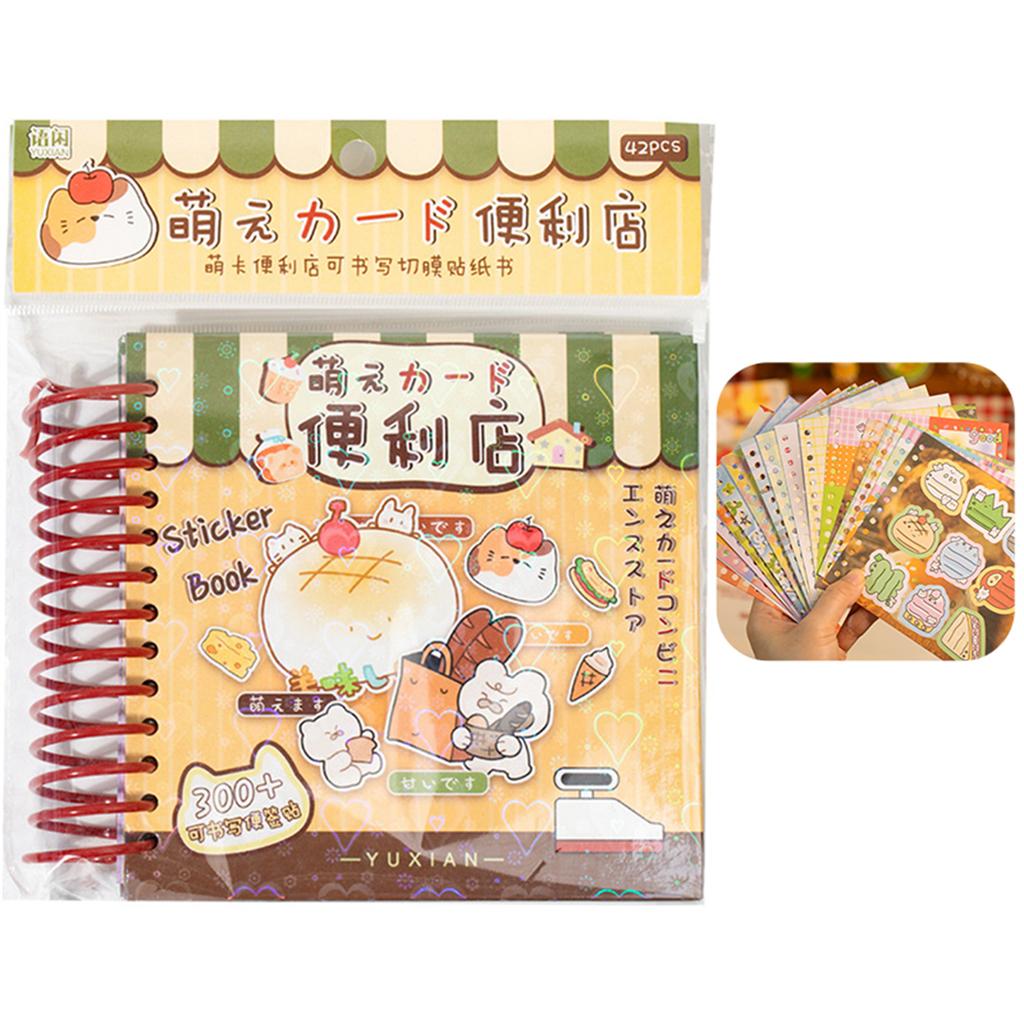 Cute Cartoon Stickers Book Writable Funny DIY Craft Decorative Sticker for Scrapbooking Journals Art Projects