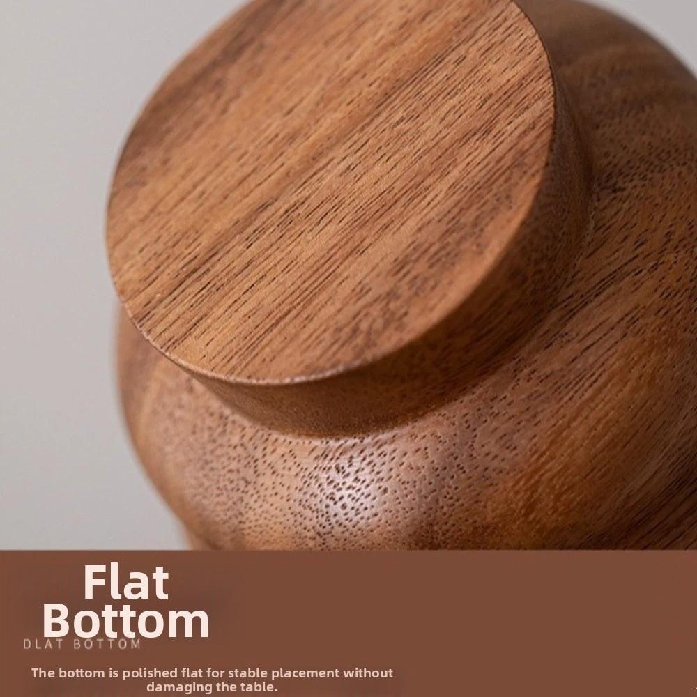 Auslaufsichere Holzschale Japanischer Stil Hoher Fuß Dessertteller Multifunktionale Obstschale Dessert